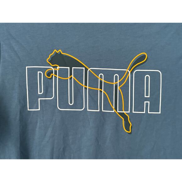 PUMA Graphic Logo T-Shirt – Blue – Size Small – NWT 👕✨ - Picture 5 of 5